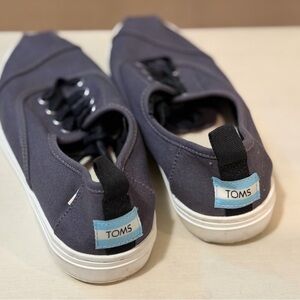 TOMS Charcoal Canvas Slip-Ons